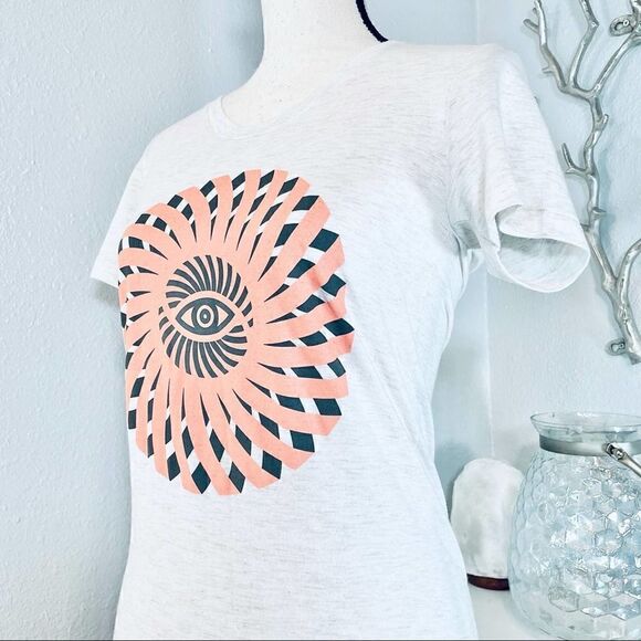American Apparel All Seeing Eye Graphic Tee Tri-blend Gray Medium - Picture 3 of 6